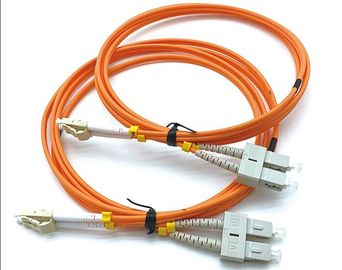 LC UPC To SC UPC Multimode Fiber Optic Cable Duplex 3.0mm LSZH OM2 850/1300nm Wavelength